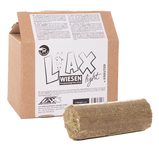 Lax Wiesen Knusperstange Light – Kalorienarmer Raufutter-Snack für Pferde
