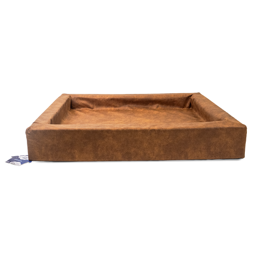 Let's Sleep Comfy Cushion Hundekorb XL Cognac – Erhöhter Rand Für Ultimativen Komfort