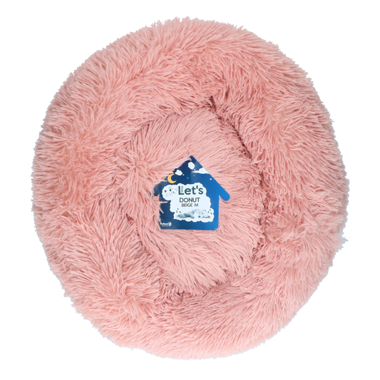 Let's Sleep Donut Rosa M – Bequemer Schlafplatz Für Hunde Und Katzen