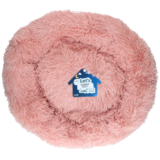 Let's Sleep Donut Rosa L – Bequemer Schlafplatz Für Hunde Und Katzen