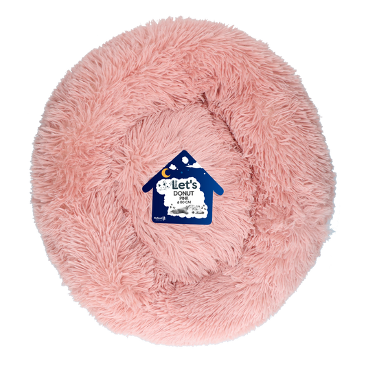 Let's Sleep Donut Rosa XL – Bequemer Schlafplatz Für Hunde und Katzen