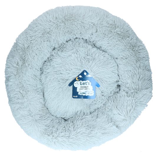 Let's Sleep Donut Hellgrau L – Bequemer Schlafplatz Für Haustiere