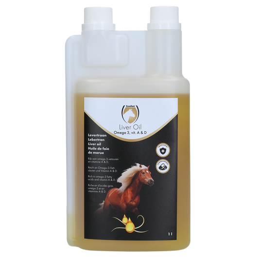 Excellent Horse Lebertran 1 l – Reich an Omega-3-Fettsäuren und Vitaminen A und D