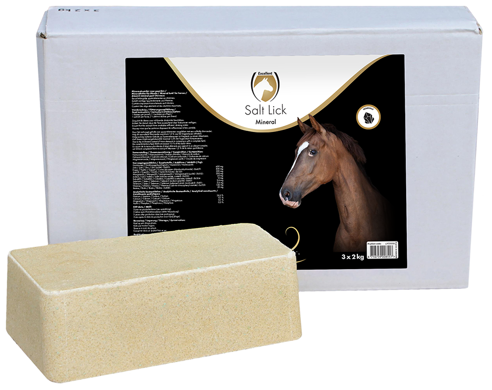 Excellent Horse Salzleckstein Mineral 3 x 2 kg – Ideal Für Salz-Und Spurenelementebedarf