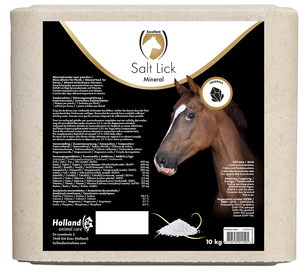 Excellent Horse Mineralleckstein 10 kg – Ideal Für Pferdebedarf An Salz Und Spurenelementen