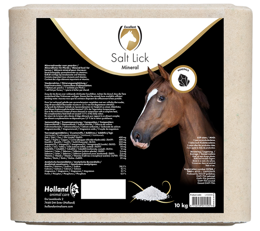 Excellent Horse Mineralleckstein 10 kg – Ideal Für Pferdebedarf An Salz Und Spurenelementen