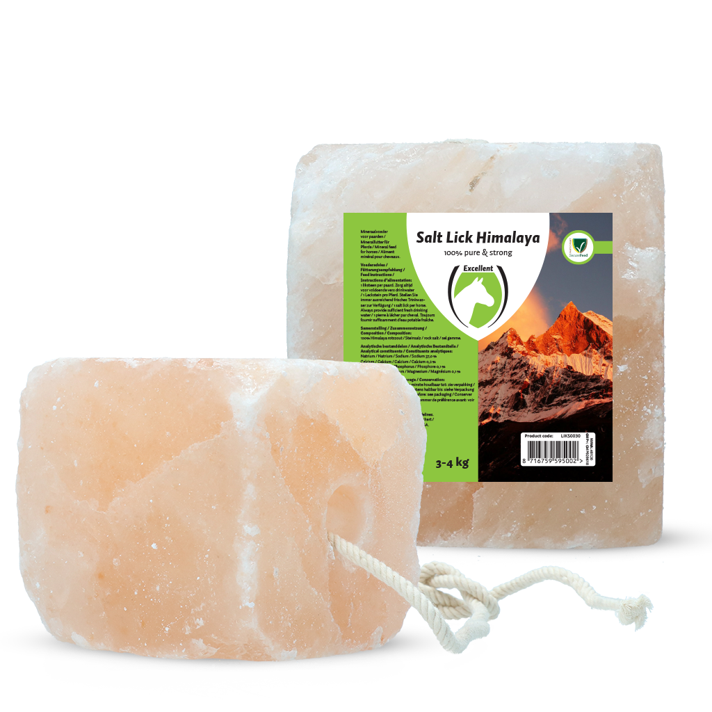 Excellent Horse Himalaya Salzleckstein 3-4 kg – Reich an Mineralien und Spurenelementen