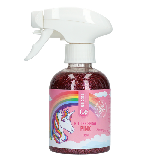 Lucky Horse Unicorn Glitzerspray Rosa – Strahlender Glitzereffekt für Pferd und Pony