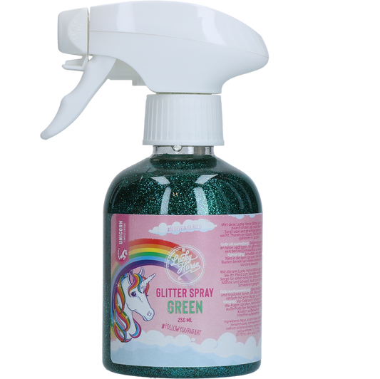 Lucky Horse Unicorn Glitzerspray Grün – Strahlender Glitzereffekt für Pferd und Pony