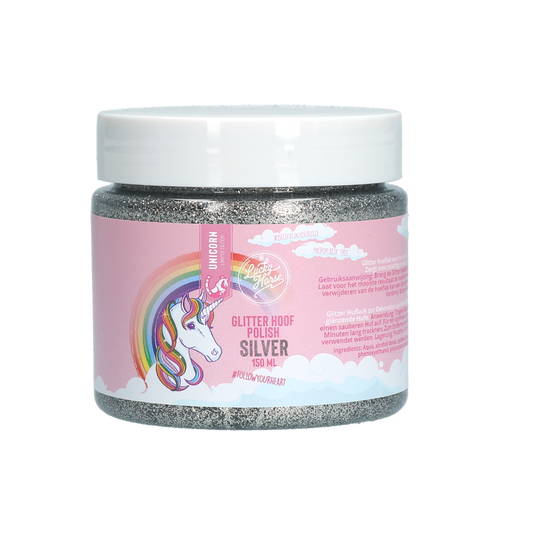 Lucky Horse Glitzer Huflack Silber – Luftdurchlässige Formel für Strahlende Hufe