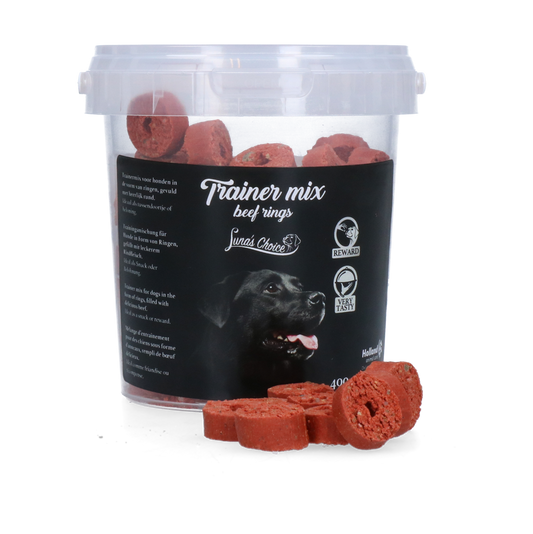 Luna's Choice Trainer Mix Rinderringen – Halbfeuchter Belohnungssnack für Hunde