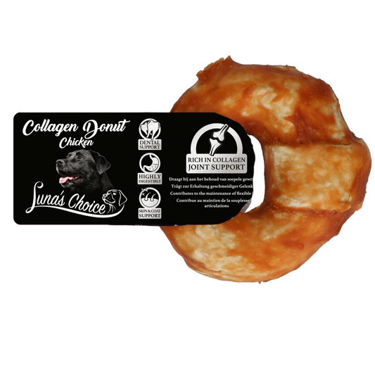 Luna's Choice Kollagen Chews Donut Huhn – Unterstützt Gelenke und Haut