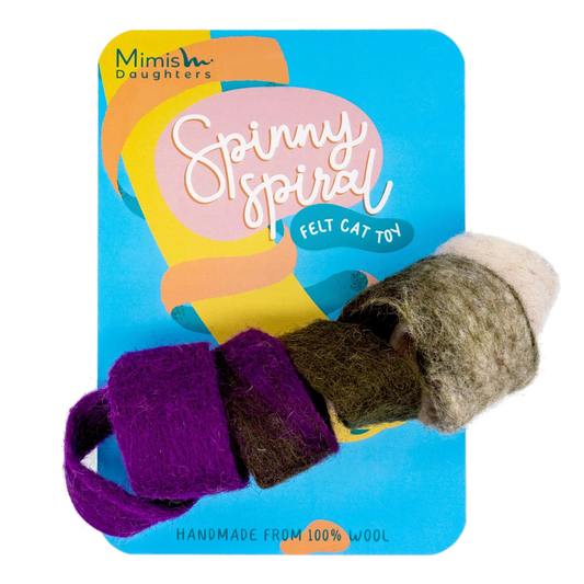 Mimis Daughters Spinny Spiral Lila – Fördert Den Natürlichen Jagdinstinkt Der Katze
