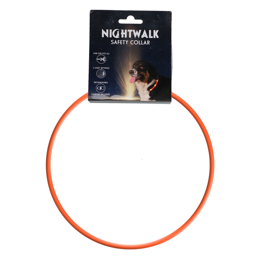 Nightwalk Sicherheits-Halsband Orange – Immer Sichtbar Ohne Batterien
