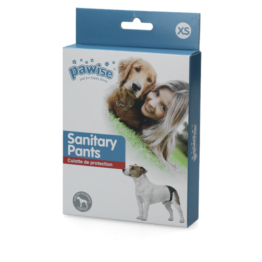 Pawise Sanitary Pants XS – Praktischer Hundeschutz mit Einstellbarem Gummiband
