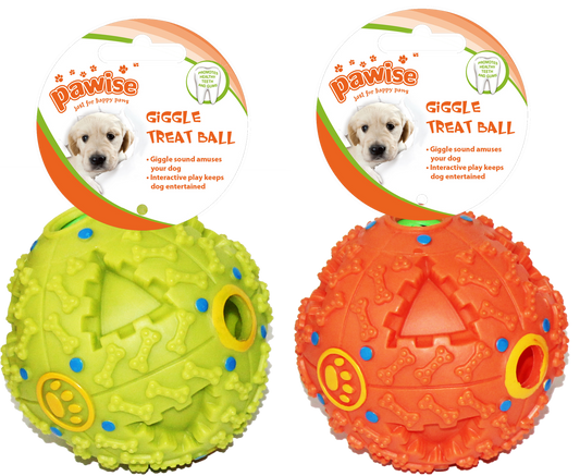 Pawise Giggle Treat Ball M – Einzigartiger Belohnungs- und Spielball für Hunde