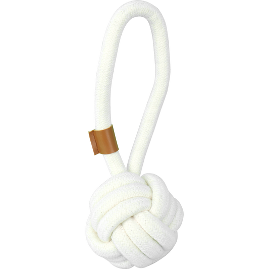 Pawise Premium Baumwollspielzeug Ball Mit Handgriff – Robustes Und Zahnpflegefreundliches Design