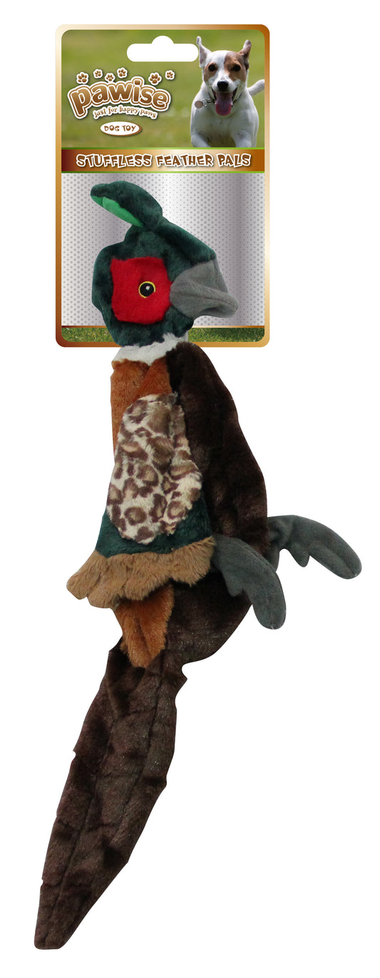 Pawise Stuffless Feather Pals Fasan L – Weicher Plüsch mit Quietscher