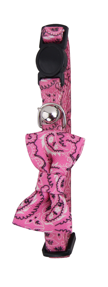 Pawise Katzenhalsband Mit Schleife Rosa – Süßes Design Für Stilvolle Katzen
