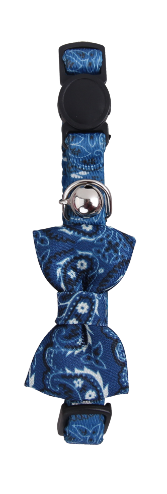 Pawise Katzenhalsband Mit Schleife Blau – Süßes Design Für Stilvolle Katzen