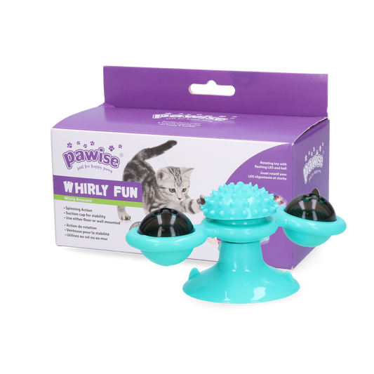 Pawise Twirly Whirly Katzenspielzeug – Stundenlanger Spielspaß mit LED Licht