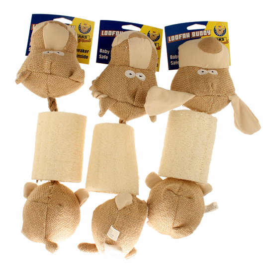 Petsport Loofah Buddy Assorti – Umweltfreundliches Hundespielzeug Mit Quietscher