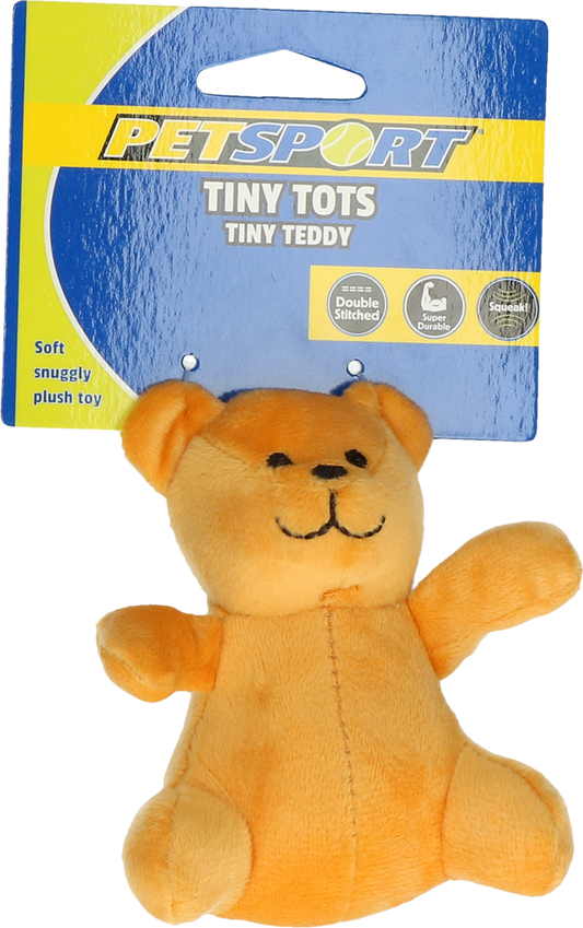 Petsport Tiny Tots Teddy Braun – Doppelt Genäht Mit Quietscher