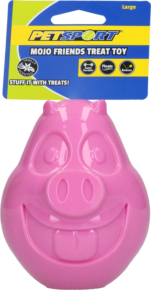 Petsport Mojo Friends Schwein L – Lustiges Hundespielzeug mit Leckerlieöffnung