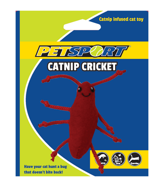 Petsport Catnip Cricket Rot – Spannendes Spielzeug Mit Katzenminze