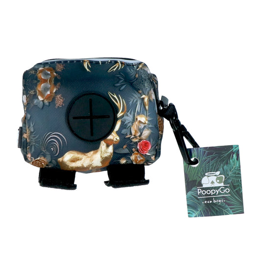 PoopyGo Eco Bag Rothirsch – Praktischer Kotbeutelhalter mit Reißverschluss