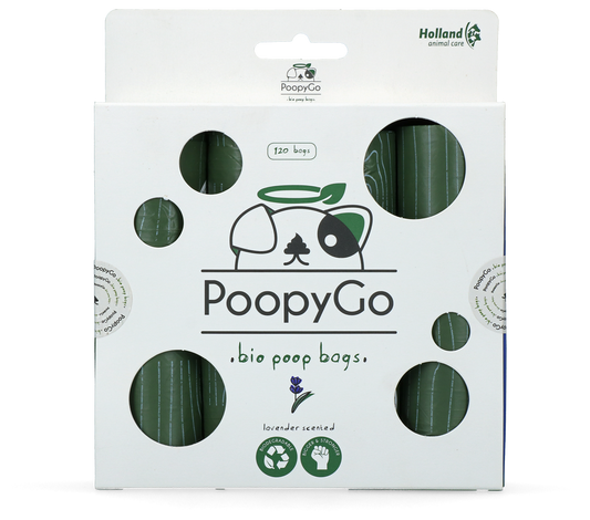 PoopyGo Eco Umweltfreundlich 120 St – Biologisch Abbaubar Mit Lavendelduft