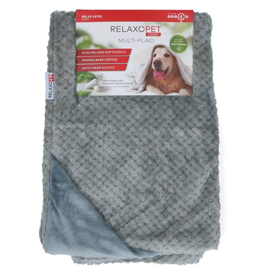 RelaxoPet Cosy Multi-Plaid Original – Weiches Mikroplüsch für Höchsten Komfort