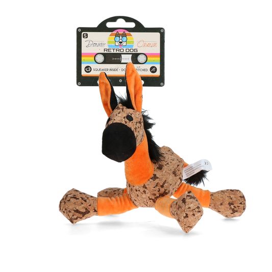 Retrodog Donkey Orange S – Nostalgisches Spielzeug Aus Weichem Kork