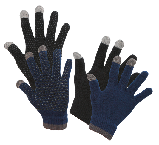Magic Touch Reithandschuh Schwarz – Touchscreen-fähig und Einheitsgröße