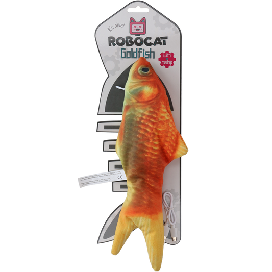 Robocat Fish Goldfisch – Realistisches Spielzeug Für Katzen Mit Bewegungsmechanismus