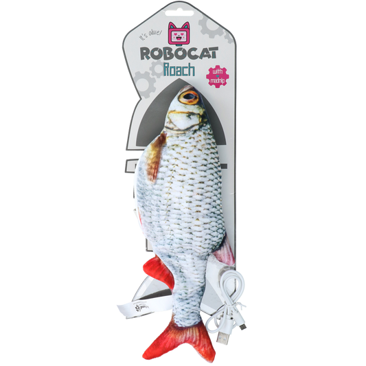 Robocat Fish Rotauge – Realistisches Bewegliches Spielzeug für Katzen