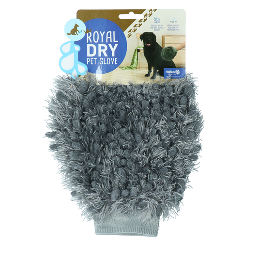 Royal Dry Handschuh & Haarentferner – Doppelseitiger Mikrofaserhandschuh für Effektive Fellpflege
