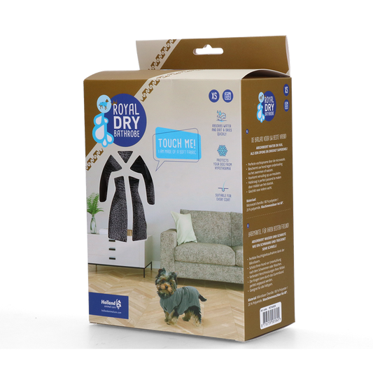 Royal Dry Bademantel Für Hunde XS – Super Saugfähiges Mikrofaser Material