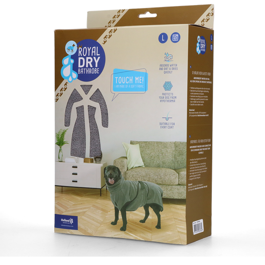 Royal Dry Bademantel Für Hunde L – Super Saugfähiges Mikrofaser Material