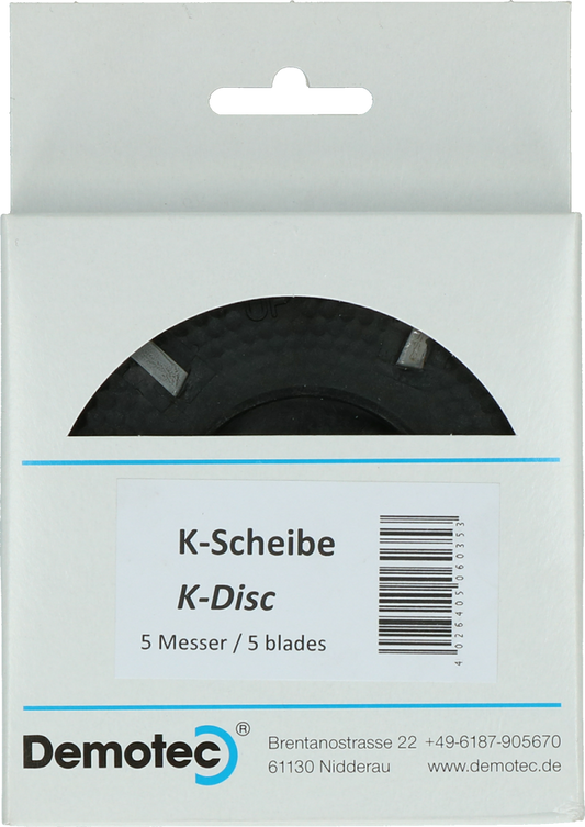 Demotec K Disc – Hochwertige Klauenpflegescheibe mit 5 Schneidmessern
