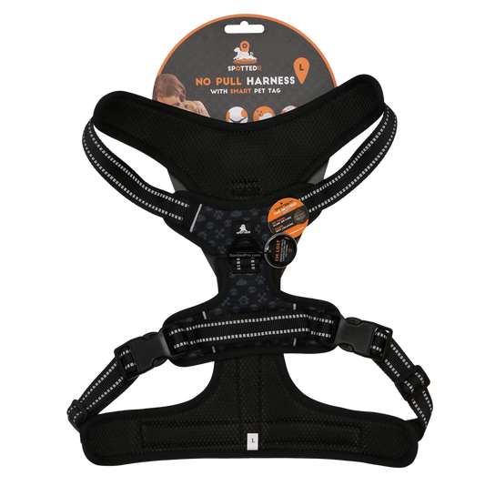 Spotted! Pro No Pull Harnes Dunkelgrau L – Optimaler Komfort Für Ihren Hund