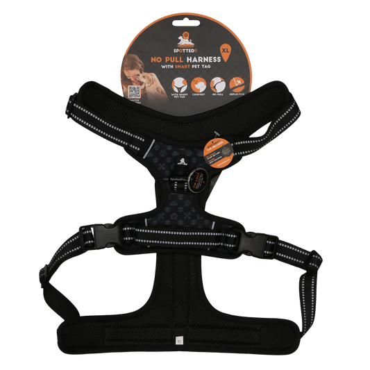 Spotted Pro No Pull Harnes Dunkelgrau XL – Optimaler Komfort für Hunde
