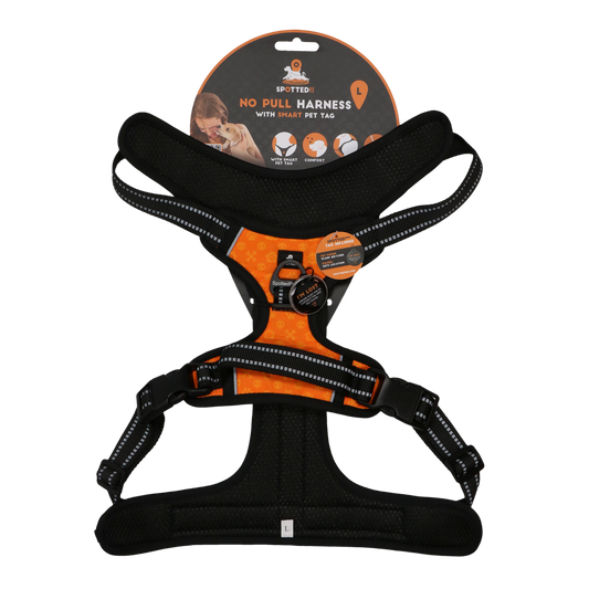 Spotted! Pro No Pull Harnisch Orange L – Optimaler Komfort und Druckverteilung