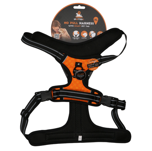 Spotted! Pro No Pull Harnes Orange XL – Komfortables Anti-Pull Geschirr