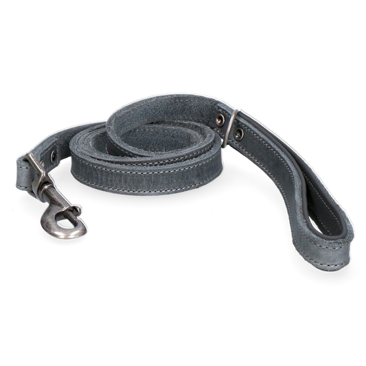 Spotted! Pro Leder Hundeleine Grau – Hochwertiges Weiches Leder