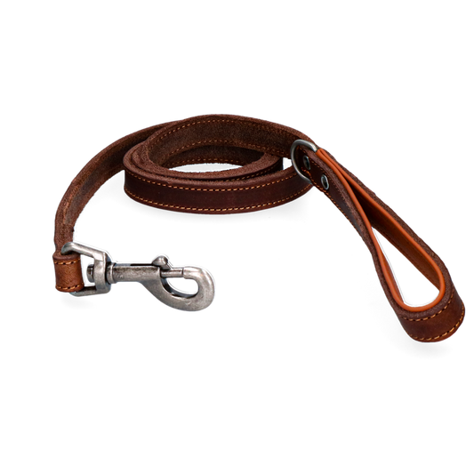 Spotted Pro Leder Hundeleine Braun – Hochwertiges Weiches Leder