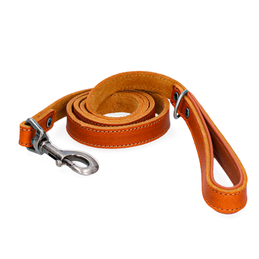 Spotted! Pro Leder Hundeleine Cognac – Hochwertiges Weiches Leder