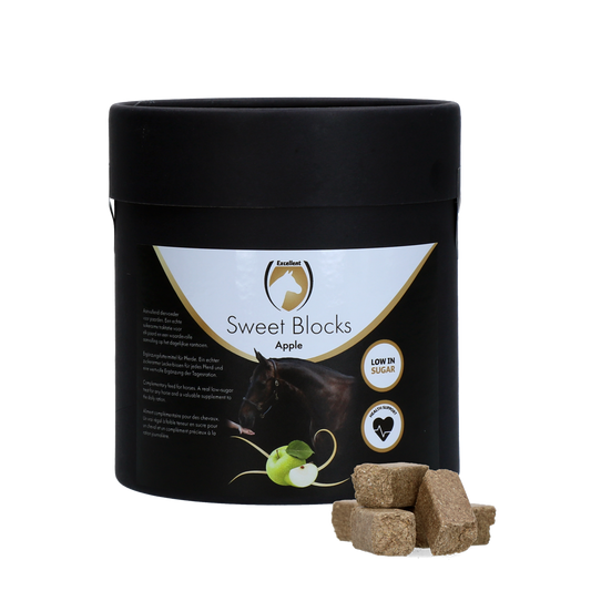 Excellent Horse Sweet Blocks Apfel 1,2 kg – Zuckerarme Leckerbissen für Pferde