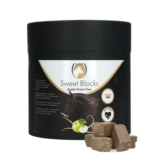 Excellent Horse Sweet Blocks Grain-Free Apfel 1,2 kg – Getreidefreier Leckerbissen für Pferde
