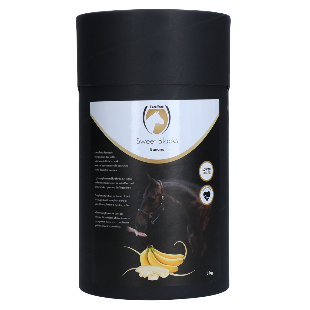 Excellent Horse Sweet Blocks Banane 3 kg – Zuckerarmer Leckerbissen Für Pferde